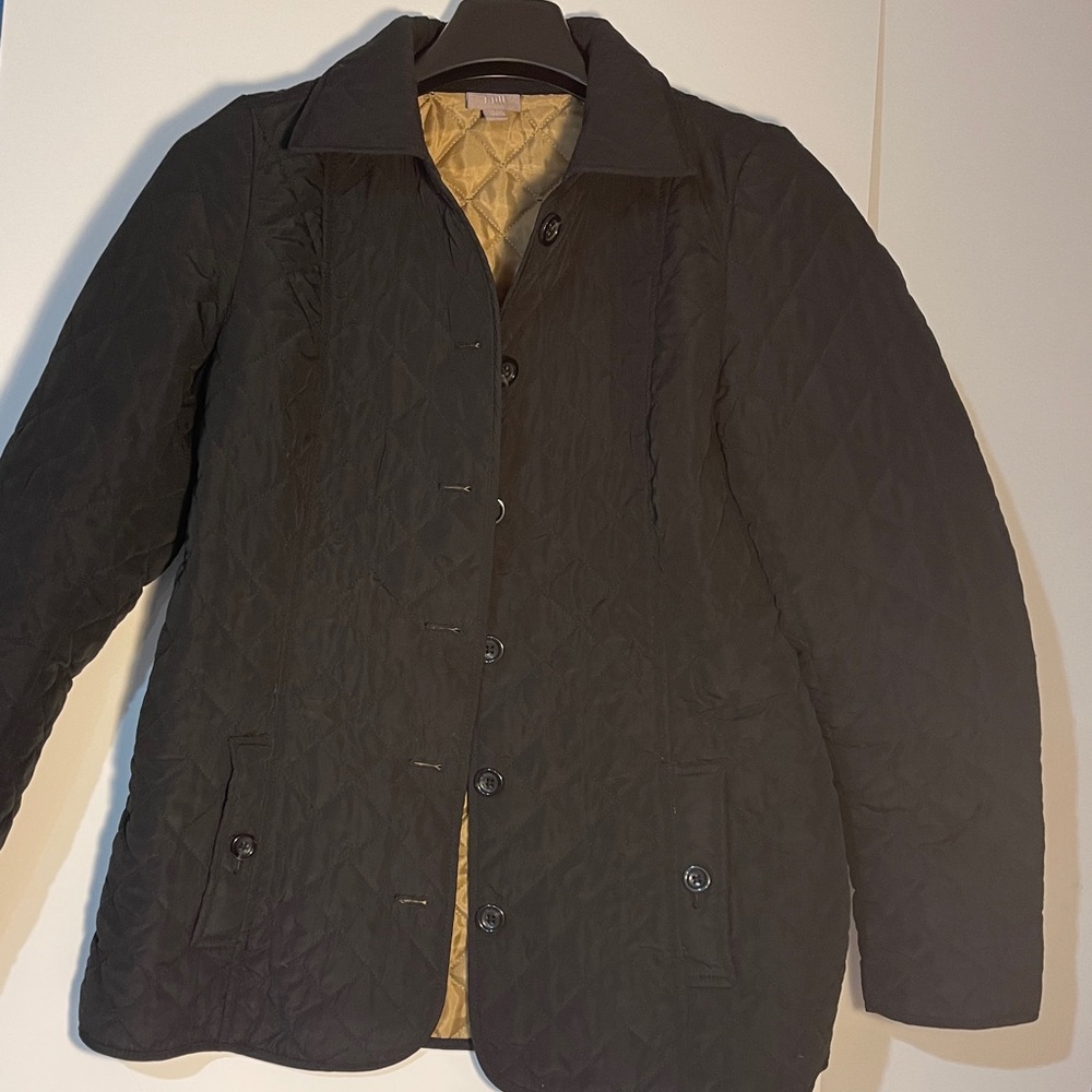 J.Jill Black Quilted Jacket